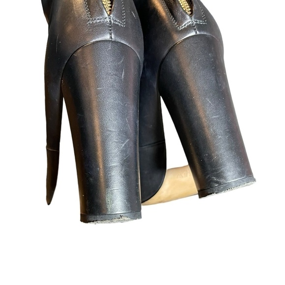 J.Crew Adele Leather Ankle Heel Boots, Zipper Closure, Black, Size 8.5 - Picture 6 of 13